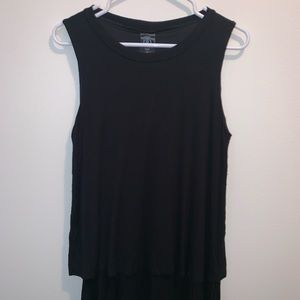 Black layered tank top